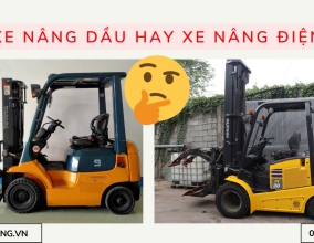 Nên mua xe nâng dầu hay xe nâng điện