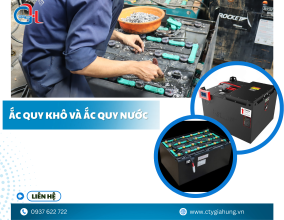 Bình điện xe nâng sử dụng được bao lâu? So sánh ắc quy khô và ắc quy nước
