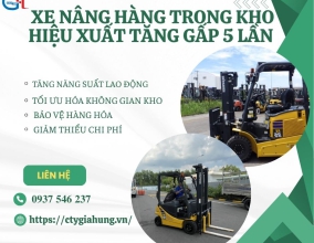 Xe nâng hàng trong kho hiệu xuất tăng gấp 5 lần