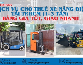 Dịch Vụ Cho Thuê Xe Nâng Điện Tại TP.HCM (1–3 Tấn) – Bảng Giá Tốt, Giao Nhanh 