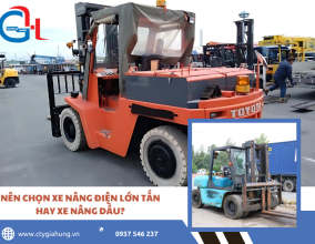 Nên Chọn Xe Nâng Điện Lớn Tấn Hay Xe Nâng Dầu?