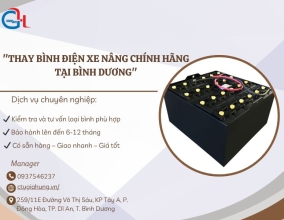 Thay bình điện xe nâng chính hãng tại Bình Dương – Nhanh chóng, uy tín