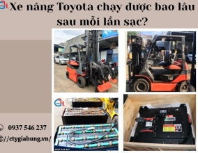 Xe nâng điện Toyota có thể làm việc liên tục bao lâu trong một lần sạc?