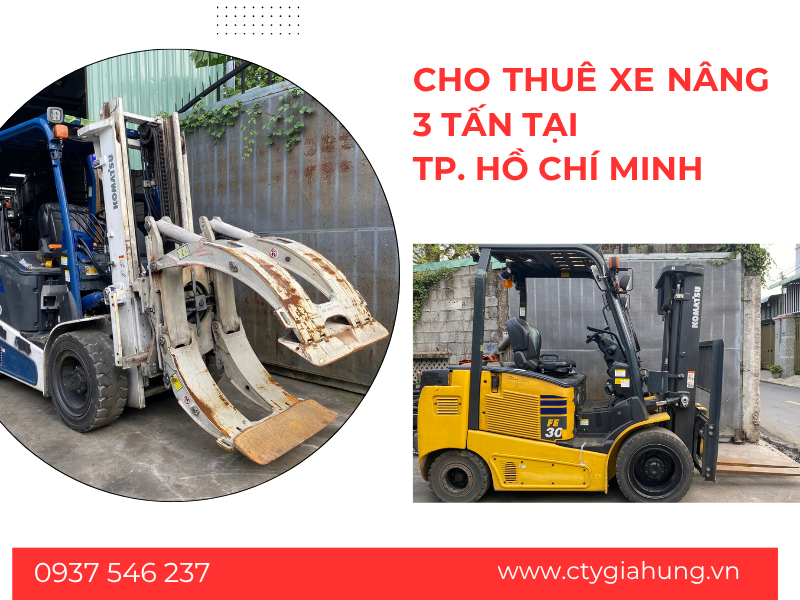 Cho thuê xe nâng 3 tấn tại Tp Hồ Chí Minh