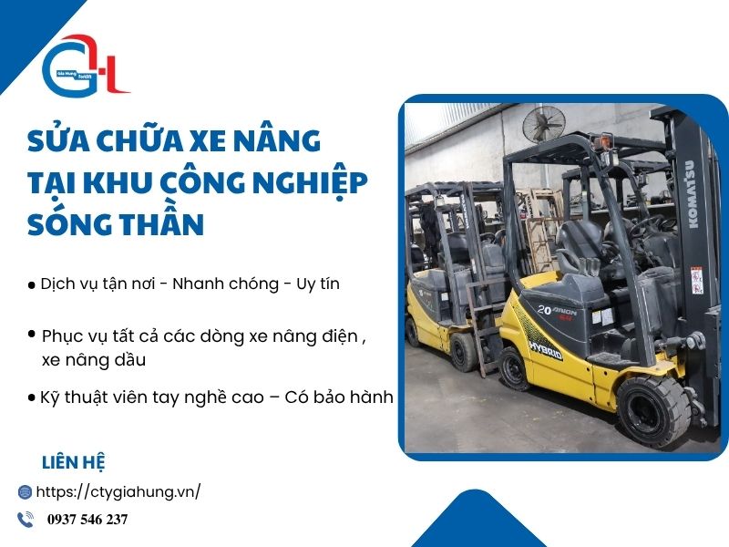 sửa xe nâng tại sóng thần