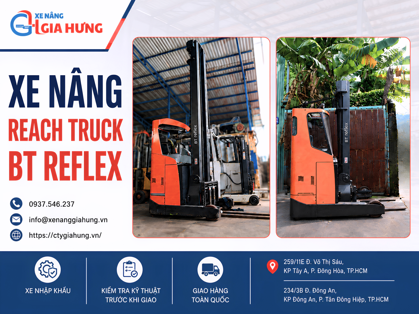Xe Nâng Reach Truck BT Reflex – Giải Pháp Cho Kho Kệ Cao