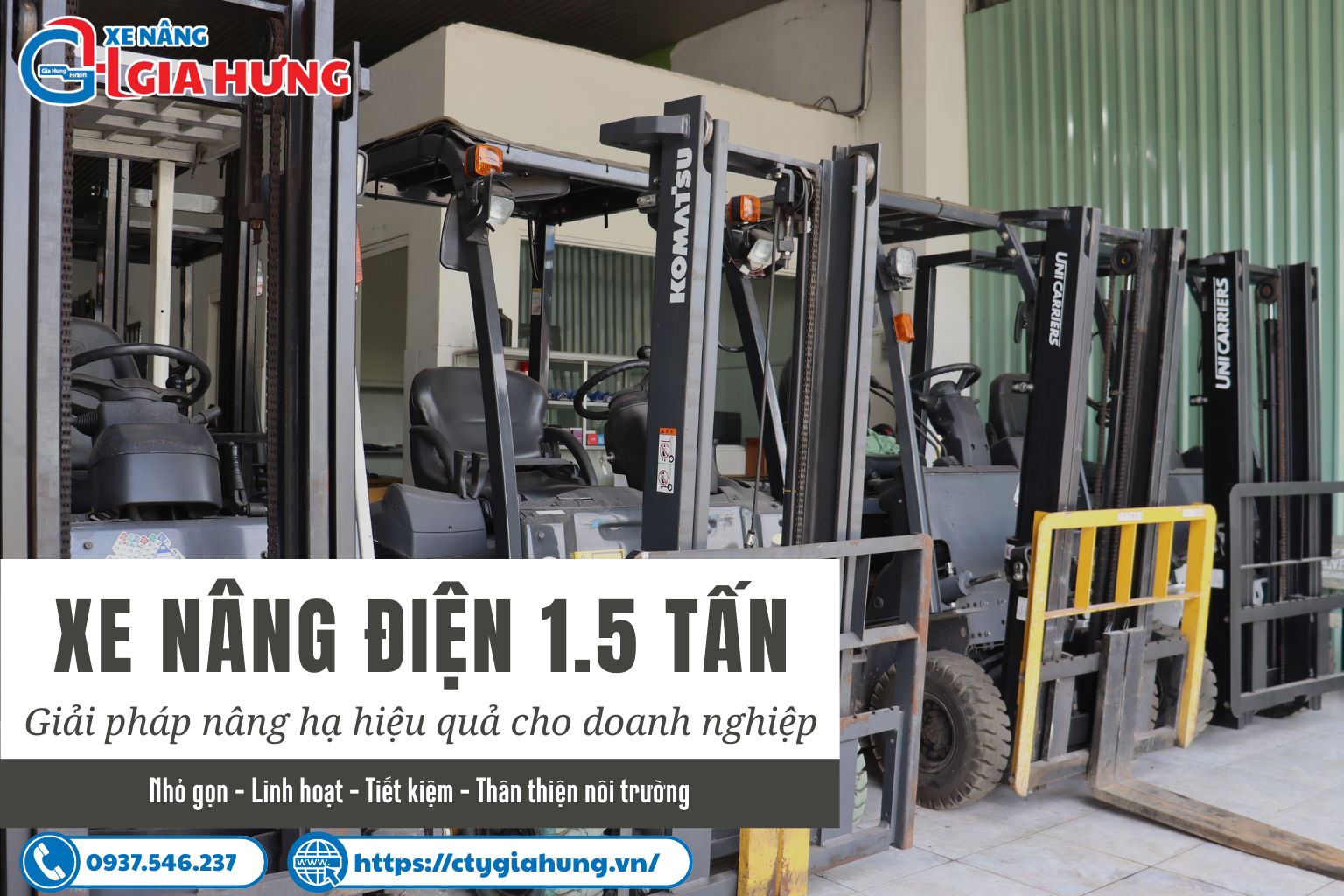 Xe nâng điện 1.5 tấn