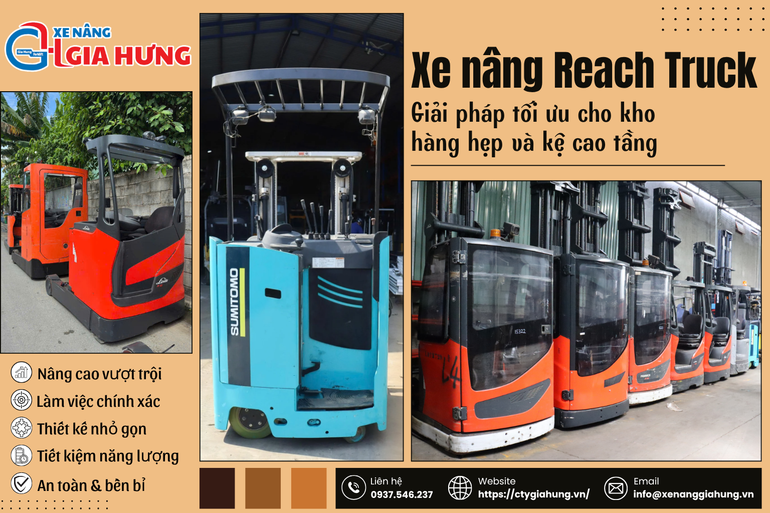 Xe nâng Reach Truck 