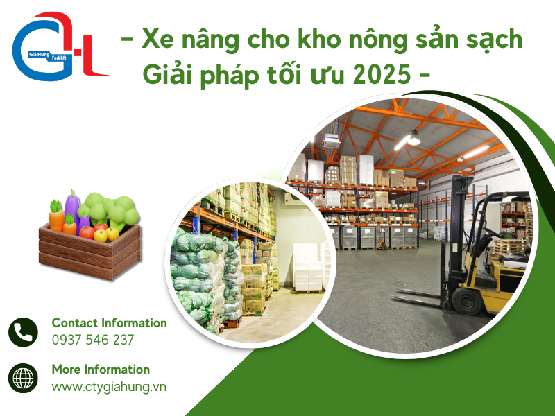 Xe nâng kho nông sản sạch
