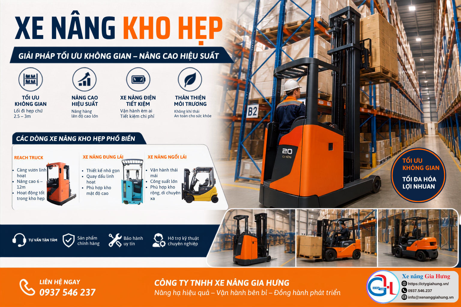 Xe nâng kho hẹp