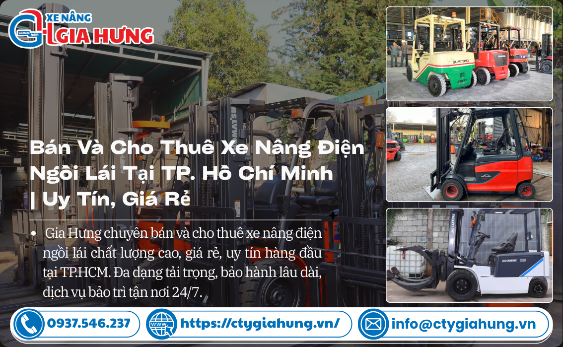 Bán và cho thuê xe nâng điện ngồi lái