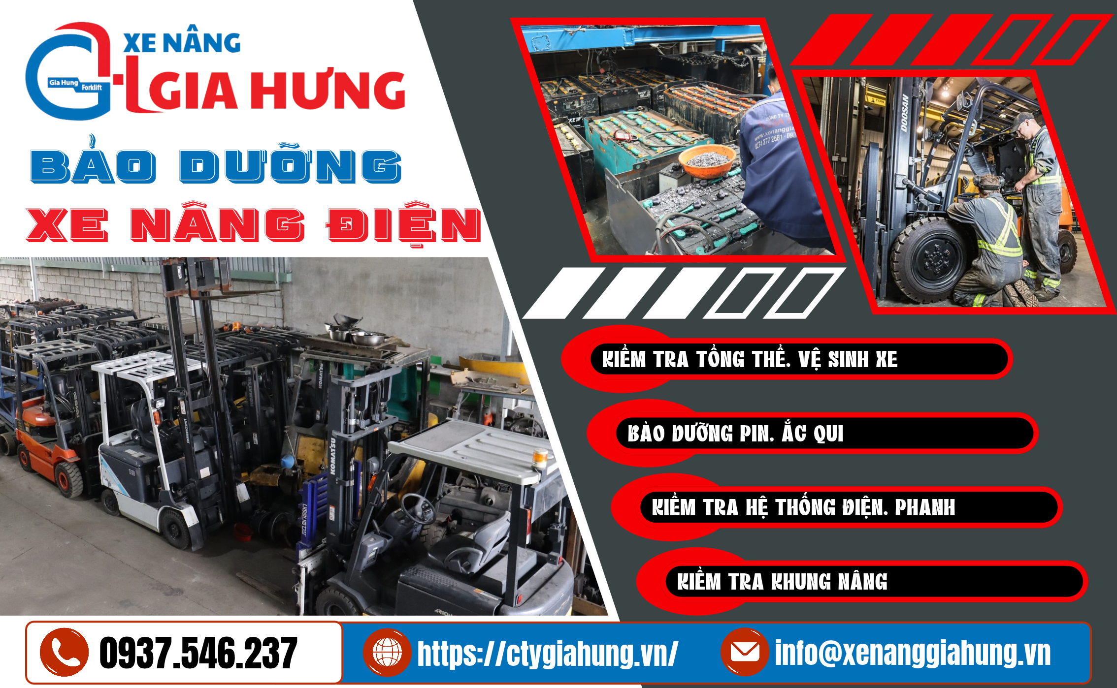 Bảo dưỡng xe nâng điện