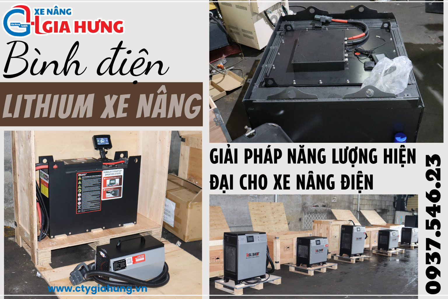 Bình điện lithium xe nâng BSLBATT