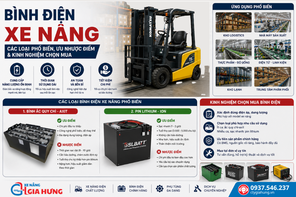 BÌnh điện xe nâng