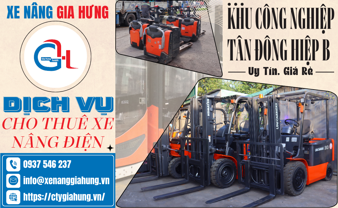 Dịch vụ cho thuê xe nâng điện - Đại lý xe nâng Gia Hưng