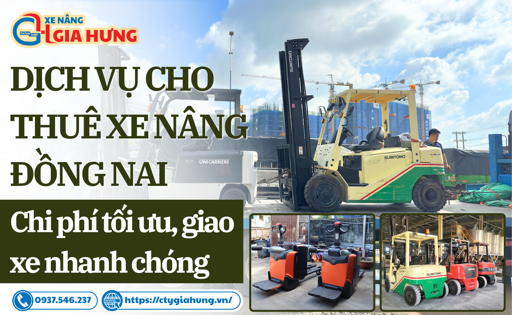 Thuê xe nâng Đồng Nai