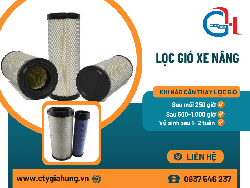 Lọc gió xe nâng, khi nào cần thay