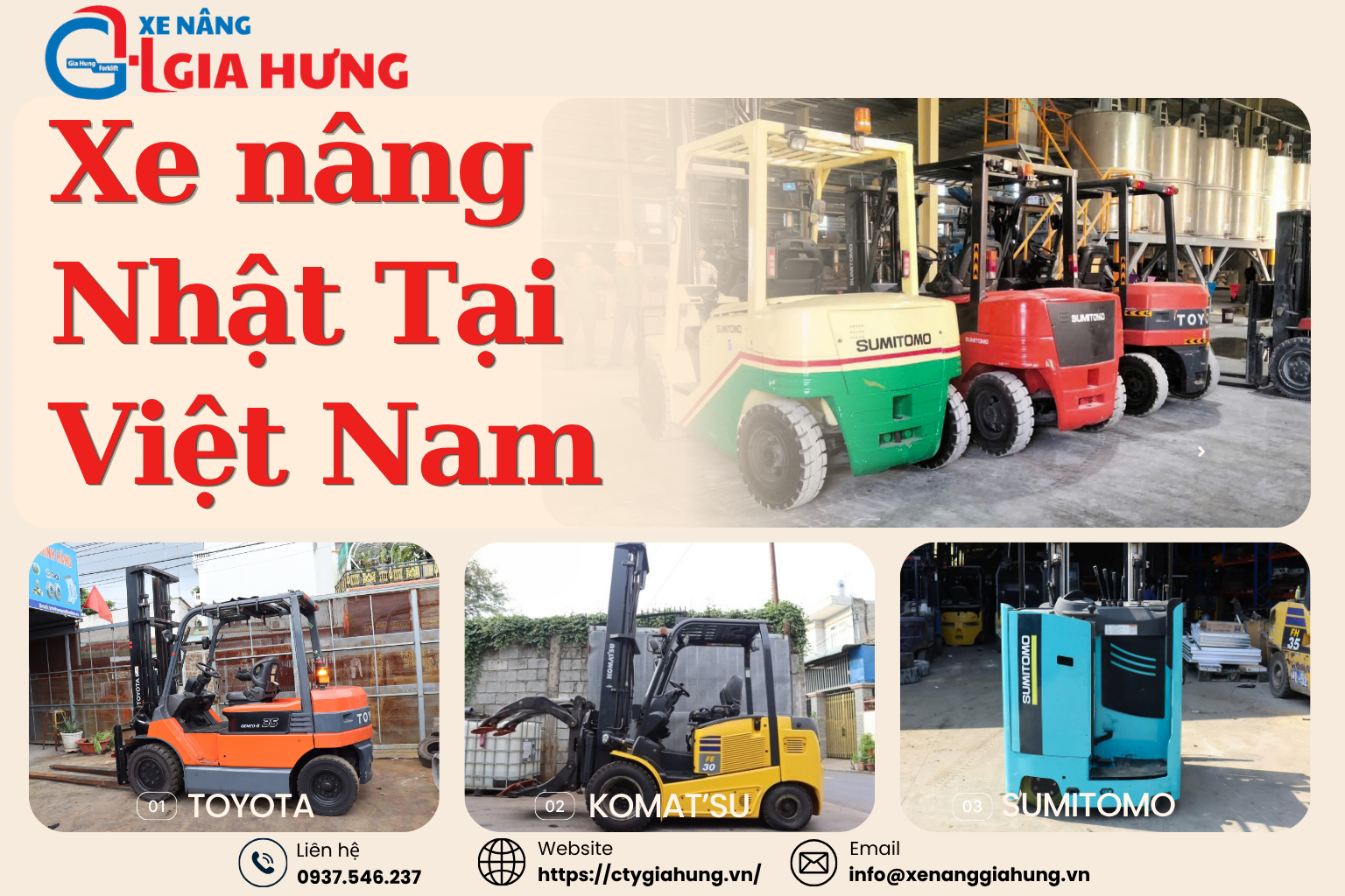 Xe nâng điện Nhật Bản