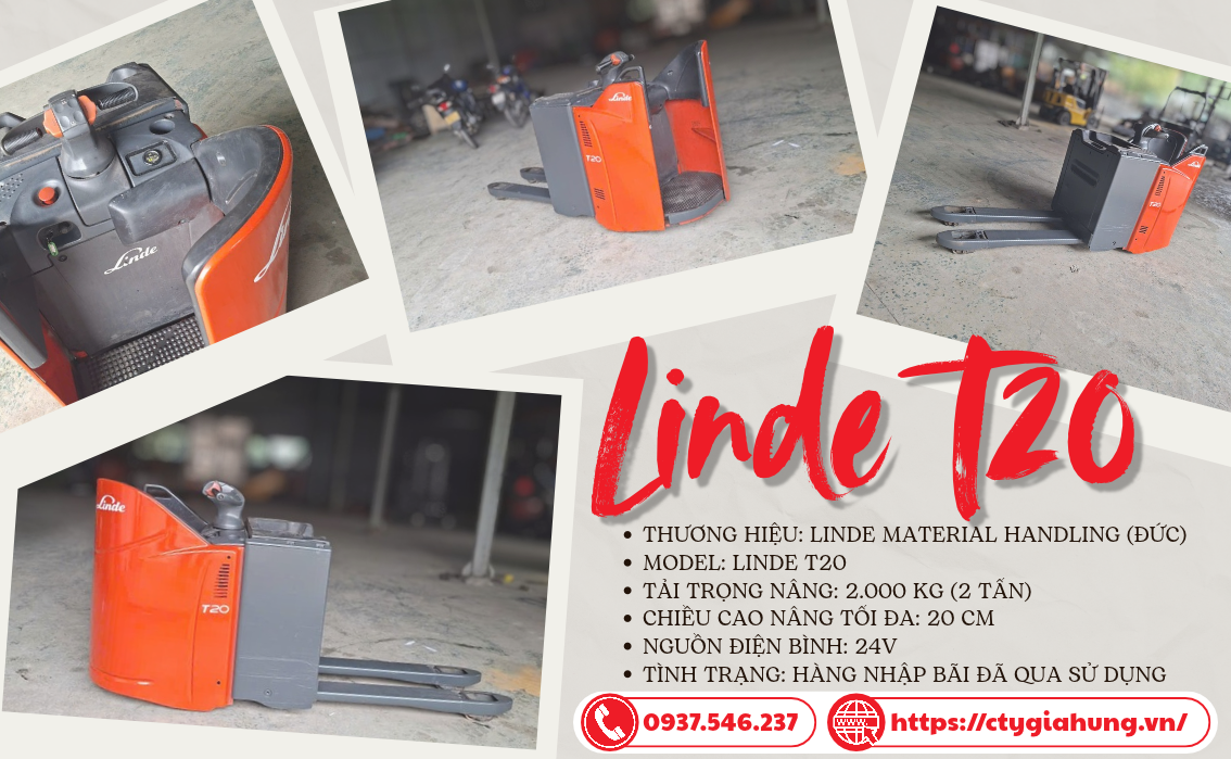 Xe nâng điện Pallet Truck Linde T20
