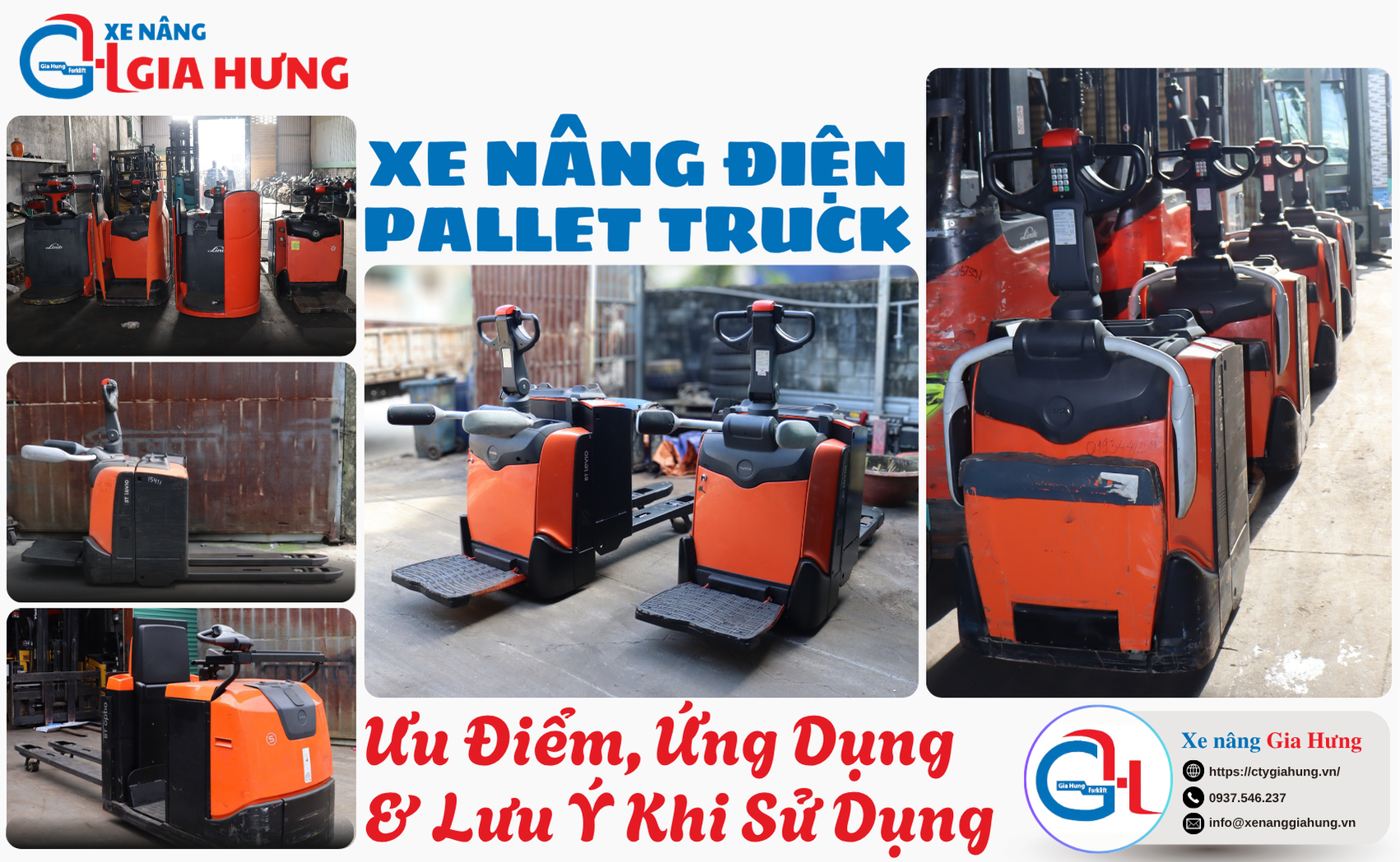 Xe nâng điện pallet truck vận chuyển pallet trong kho
