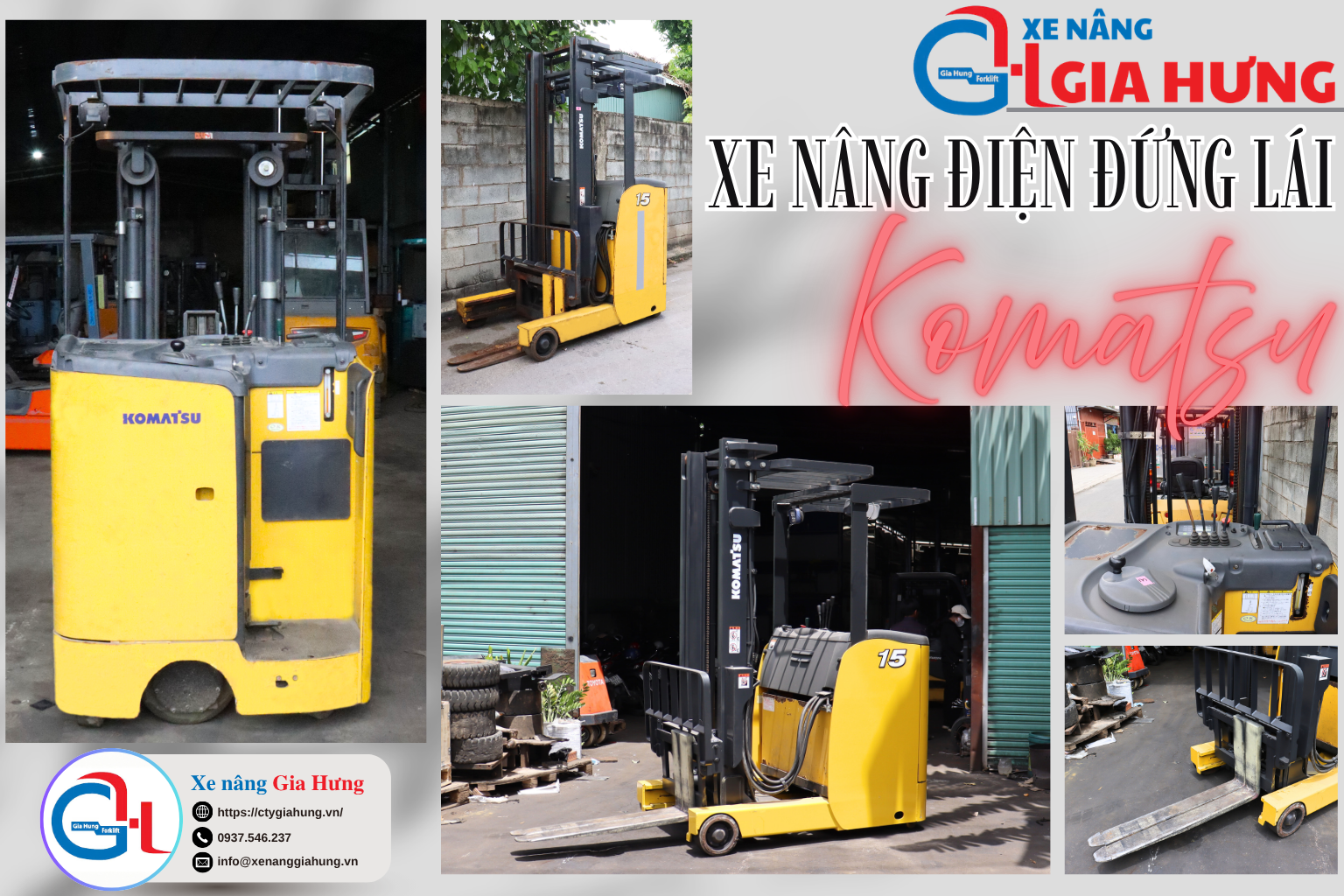 Xe nâng điện đứng lái Komatsu