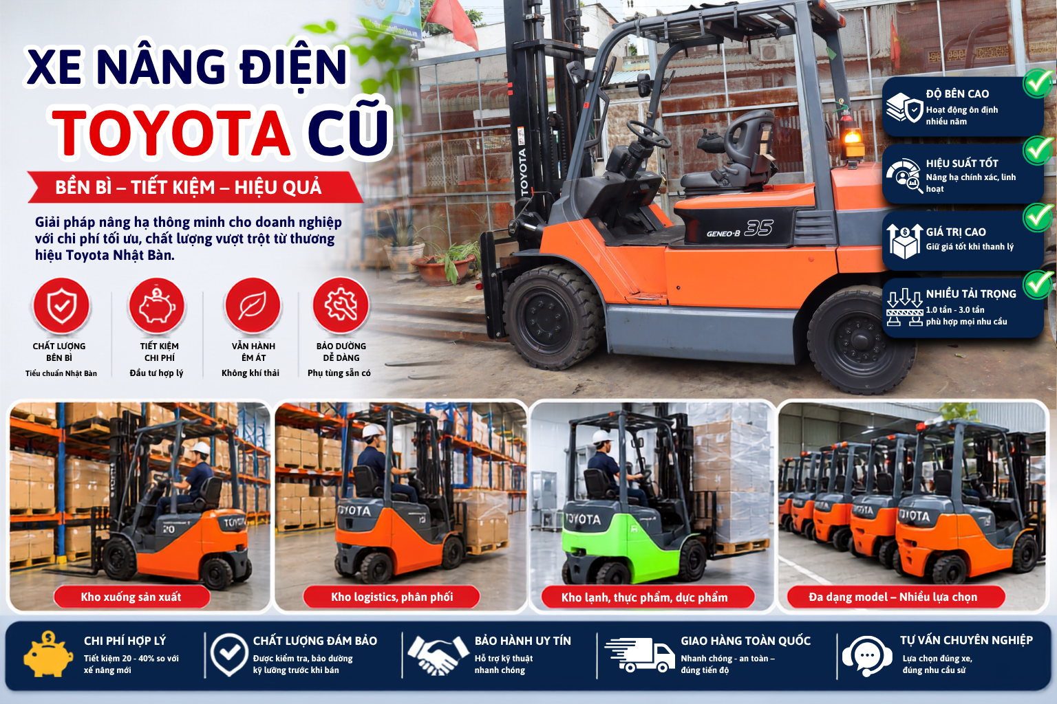 Xe nâng Toyota cũ