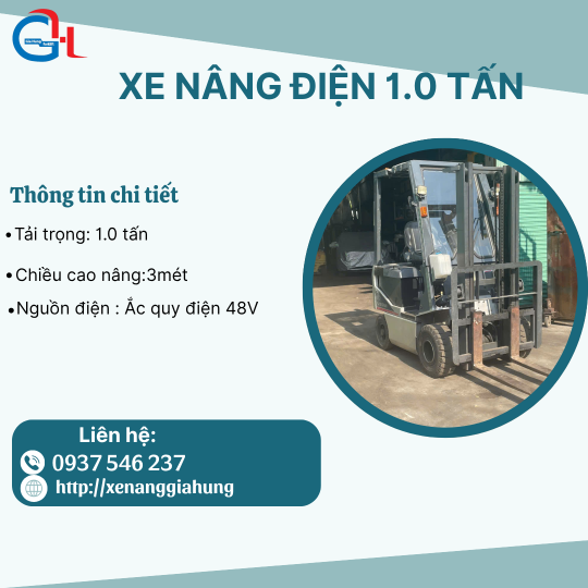 XE NÂNG ĐIỆN NGỒI LÁI NISSAN 1.0 TẤN