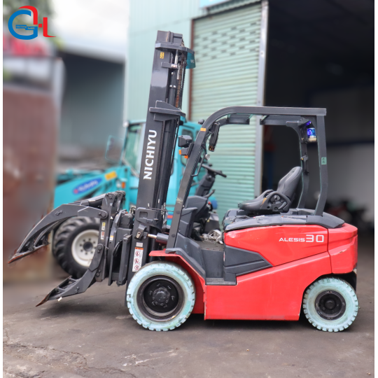 Xe Nâng Điện Nichiyu 3 Tấn Chuyên Nâng Hạ Cuộn Hàng